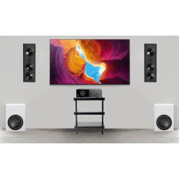 Sistem Stereo Lyngdorf cu amplif. TDAI-1120 + boxe ingropate in perete full-range D-500 + 2x Subwoofer BW-2