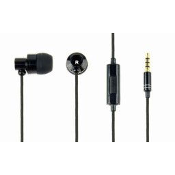 CASTI Gembird, "Paris", cu fir, intraauriculare, pt smartphone, microfon pe fir, conectare prin Jack 3.5 mm, negru, "MHS-EP-CDG-B