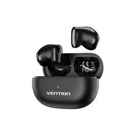 Casca Vention, wireless, tip butoni, utilizare smartphone, Bluetooth 5.3, microfon pe casca, USB type-C, acumulator charging case 250mAh, negru