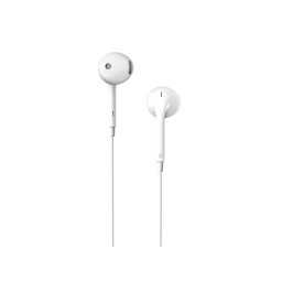 CASTI Edifier, cu fir, intraauriculare - butoni, pt smartphone, microfon pe fir, conectare prin Jack 3.5 mm, alb, "P180-Plus-W