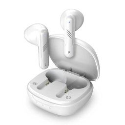 CASTI Genius, "HS-M905BT", TWS, wireless, intraauriculare - butoni, pt smartphone, microfon pe casca, conectare prin Bluetooth 5.3, alb, USB-C,