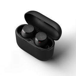 CASTI Edifier, wireless, intraauriculare - butoni, pt smartphone, microfon pe casca, conectare prin Bluetooth 5.0, negru,