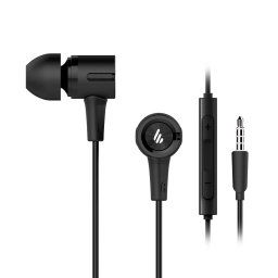 CASTI Edifier, cu fir, intraauriculare - butoni, pt smartphone, microfon pe fir, conectare prin Jack 3.5 mm, buton in-line, negru
