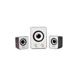 BOXE SPACER 2.1, RMS: 11W (2 x 3W + 5W), control volum, alimentare USB, black & amp; alb