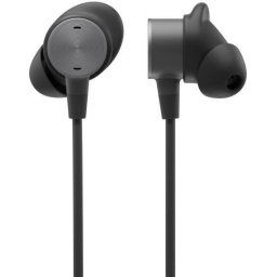 Casti, Logitech, Cablu 1.45m, Cu microfon, Negru