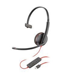 Casca cu microfon Poly by HP Blackwire 3210, USB-C, Black, Bulk