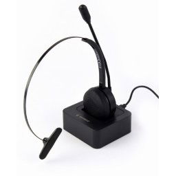 CASCA GEMBIRD, wireless, utilizare multimedia, call center, mono, microfon pe casca, conectare prin Bluetooth 5.0, USB-C, negru