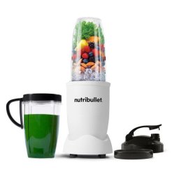 Blender Nutribullet Pro NB907MAW, 900 W, 1 viteza, 5 accesorii, Alb