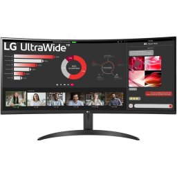 Monitor Curbat LED VA LG UltraWide™ 34", UWQHD (3440x1440), 100Hz, 5ms, sRGB 99%, HDR 10, 2x HDMI, DisplayPort, Jack, Negru