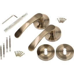 Mâner de ușă set 110mm patina cheie escortă cheie 110mm