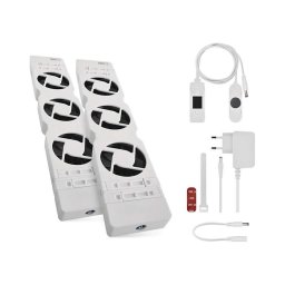 SET 2x ventilator pentru calorifer 5/230V alb