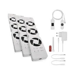 SET 3x ventilator pentru calorifer 5/230V alb