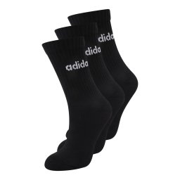 ADIDAS PERFORMANCE Șosete sport 'Linear Crew Cushioned 3 Pairs' negru / alb