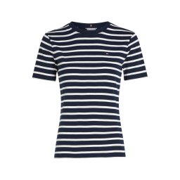 TOMMY HILFIGER Tricou 'CODY' bleumarin / alb