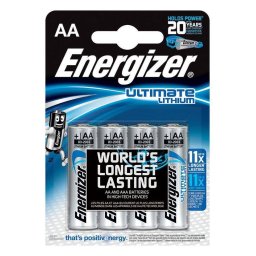 ENERGIZER Ultimate Lithium, AA, L91, 1.5V, 4 pcs