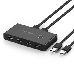 Switch Switch USB 3.0 2 in 4 iesiri, 5Gbps, negru