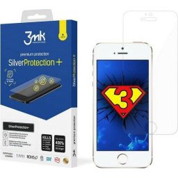 Folie protectie ecran 3mk SilverProtection+ antimicrobiana (Montaj umed) pentru Apple iPhone 5 / 5S / SE