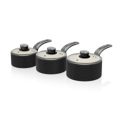 SWAN RETRO 3 PIECE SAUCEPAN SET SWPS3020BN