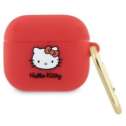 Husă Hello Kitty Silicone 3D Kitty Head pentru AirPods 3 – Roz