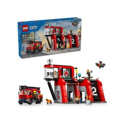 City - Statie si camion de pompieri, 843 piese