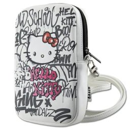 Graffiti Kitty Head bag - white