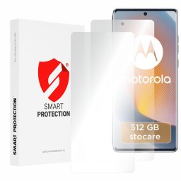 [Pachet 2x] regenerabila premium Smart Protection Classic - Folie protecție ecran din Sticlă securizată - compatibil cu Motorola Edge 50 Fusion - Set multiple bucăți - culoare Transparent