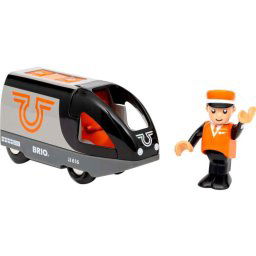 BRIO World orange-black passenger train, toy vehicle