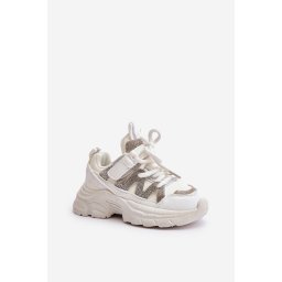 Children's sneakers with crystals white Rianalla