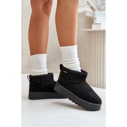 Low Snow Boots on the Big Star Platform Black