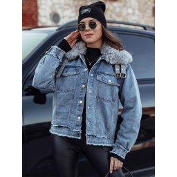 Jachetă denim pentru femei cu blană FURDENIM