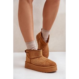 Snow boots with platform decoration Big Star OO274A104 Camel