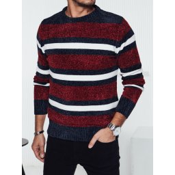 Pulover bărbătesc cu dungi roșii