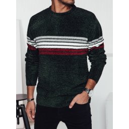 Pulover bărbătesc cu dungi verzi