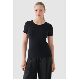 4f Polar Negru Cu Guler Înalt Regular Femei 4FSS23TFLEF049