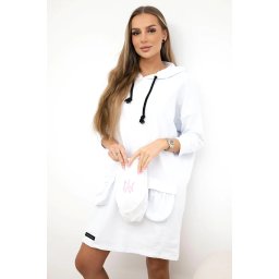 White dress with a hood