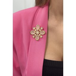 Floral brooch 2 white