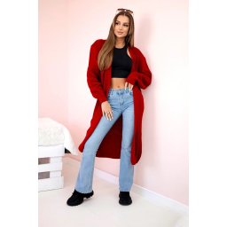 Long red sweater