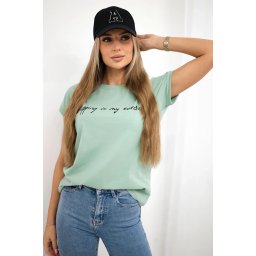 The Shopping blouse is my cardio dark mint