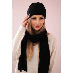 Women's set with scarf Amelia K329 black