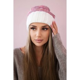 Women's cap Feba K330 white+powder pink