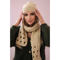 Women's set with scarf Maja K327 beige