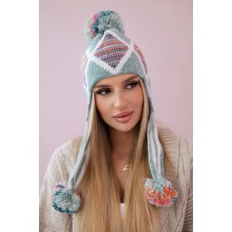 Women's cap with long ears Eunika K322 mint