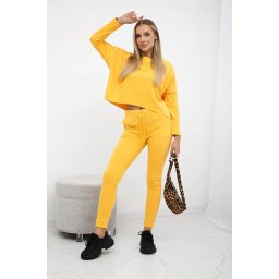 Set with oversized mustard blouse