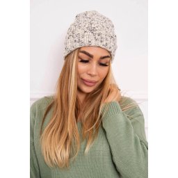 Women's cap Eliza K205 ecru+gray