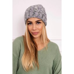 Women's cap Eliza K205 gray + purple