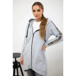 Zip-up sweatshirt at the back grey
