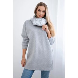 Reinforced hoodie in grey color