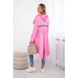 Coat with a longer back part light pink