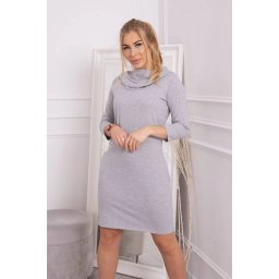 Dress with hood and pockets gray