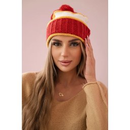 Women's cap Kinga K297 foxy + mustard + ecru